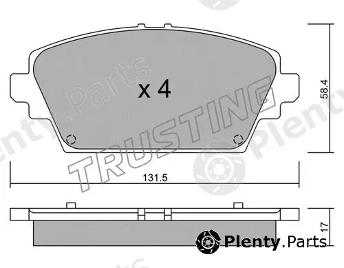 Trusting 480.0 — Brake Pad Set, disc brake