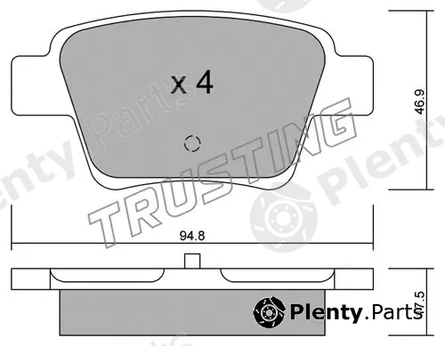 Trusting 655.0 — Brake Pad Set, disc brake