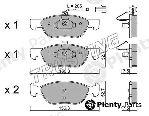 Trusting 084.0 — Brake Pad Set, disc brake