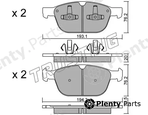 Trusting 851.0 — Brake Pad Set, disc brake