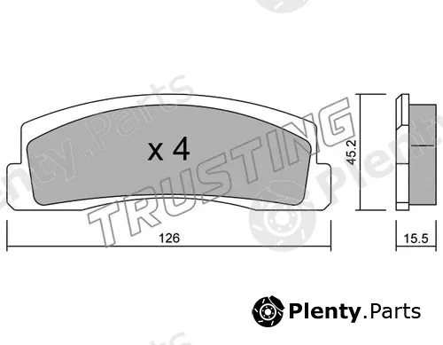 Trusting 048.0 — Brake Pad Set, disc brake