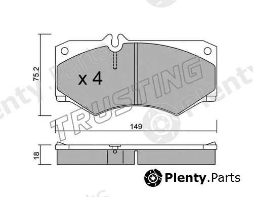 Trusting 016.0 — Brake Pad Set, disc brake
