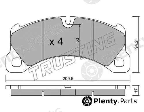 Trusting 972.0 — Brake Pad Set, disc brake
