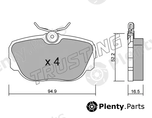 Trusting 360.0 — Brake Pad Set, disc brake