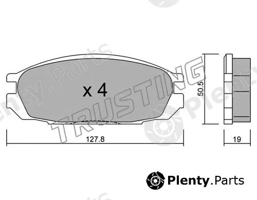 Trusting 424.0 — Brake Pad Set, disc brake