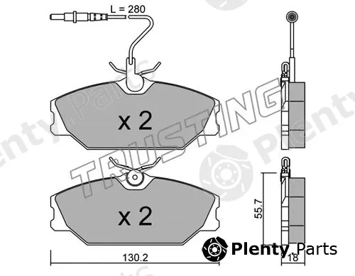 Trusting 144.0 — Brake Pad Set, disc brake