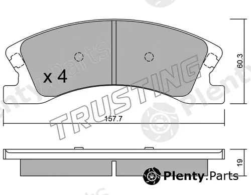 Trusting 642.0 — Brake Pad Set, disc brake