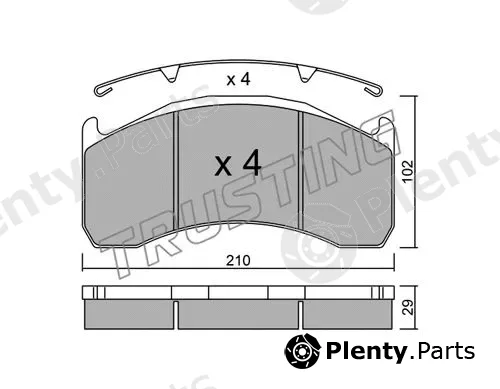 Trusting 608.0 — Brake Pad Set, disc brake