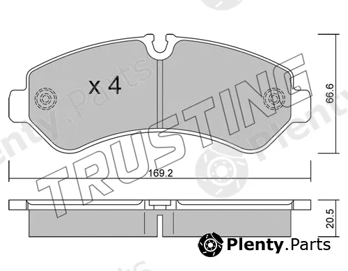 Trusting 1276.0 — Brake Pad Set, disc brake
