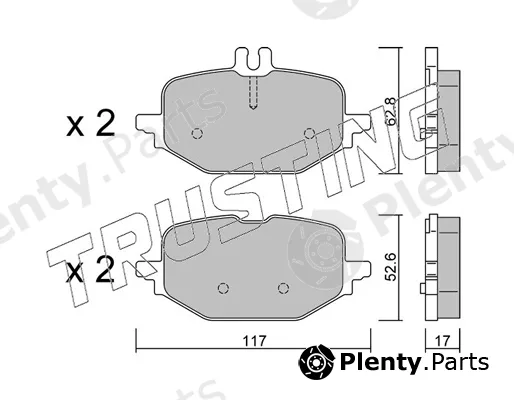 Trusting 1359.1 — Brake Pad Set, disc brake