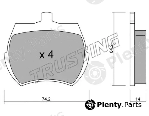 Trusting 021.0 — Brake Pad Set, disc brake