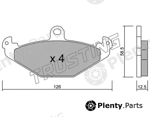Trusting 168.1 — Brake Pad Set, disc brake