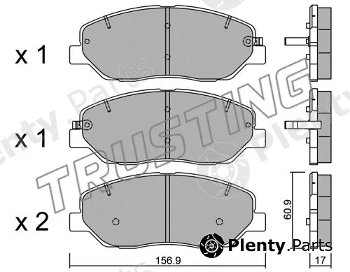 Trusting 803.0 — Brake Pad Set, disc brake