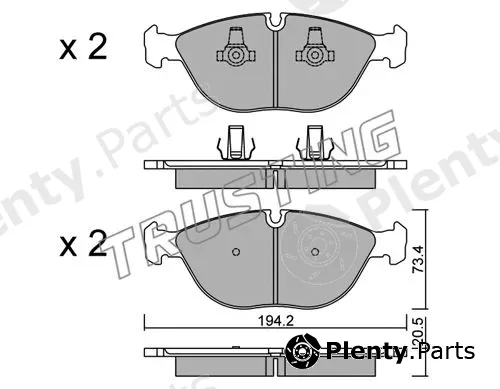 Trusting 845.0 — Brake Pad Set, disc brake