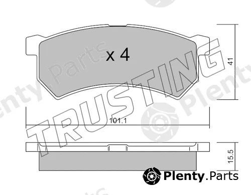 Trusting 1224.0 — Brake Pad Set, disc brake