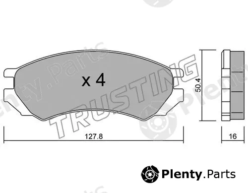 Trusting 184.0 — Brake Pad Set, disc brake