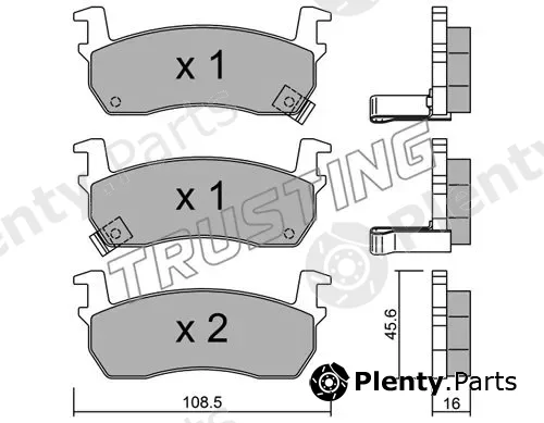 Trusting 036.1 — Brake Pad Set, disc brake