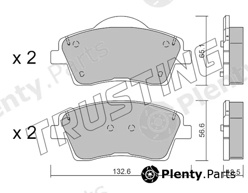 Trusting 1249.0 — Brake Pad Set, disc brake