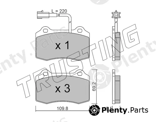 Trusting 260.7 — Brake Pad Set, disc brake