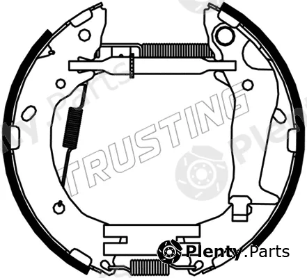 Trusting 6532 — Brake Shoe Set Kit premounted