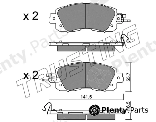 Trusting 1080.0 — Brake Pad Set, disc brake