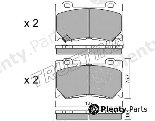 Trusting 1053.0 — Brake Pad Set, disc brake