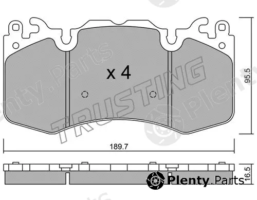 Trusting 1048.0 — Brake Pad Set, disc brake