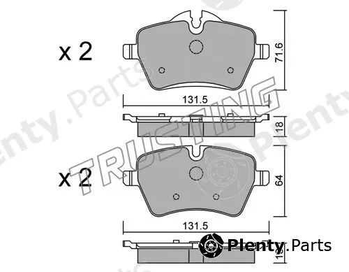 Trusting 784.0 — Brake Pad Set, disc brake