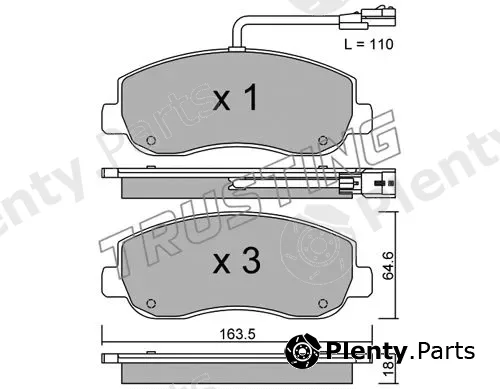 Trusting 915.0 — Brake Pad Set, disc brake