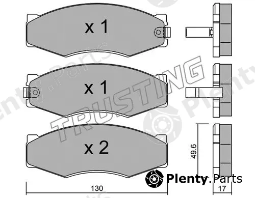 Trusting 068.1 — Brake Pad Set, disc brake