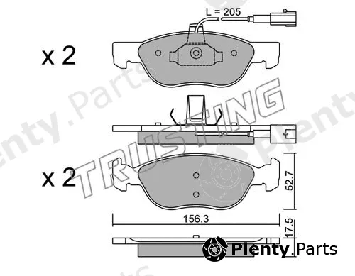 Trusting 084.1 — Brake Pad Set, disc brake
