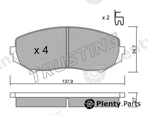 Trusting 782.0 — Brake Pad Set, disc brake