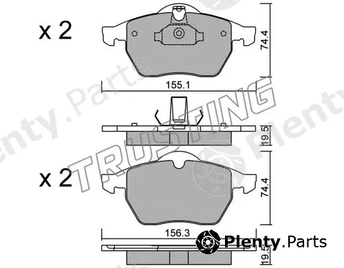 Trusting 120.0 — Brake Pad Set, disc brake