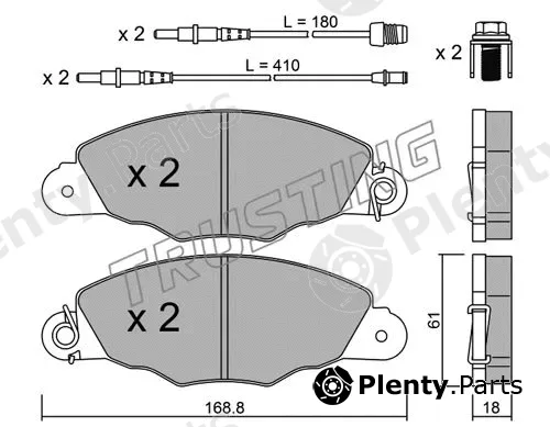 Trusting 343.1 — Brake Pad Set, disc brake