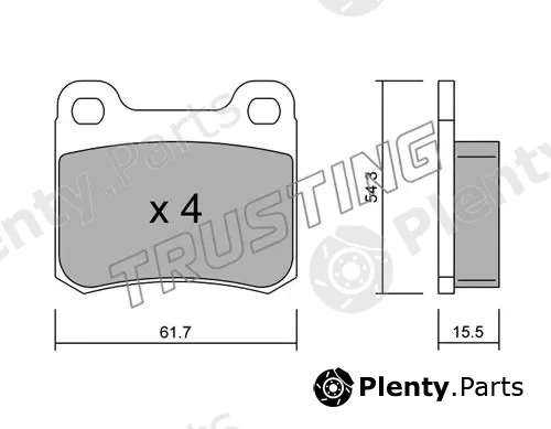 Trusting 094.1 — Brake Pad Set, disc brake