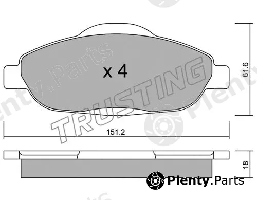 Trusting 820.0 — Brake Pad Set, disc brake