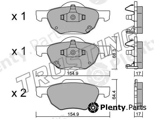 Trusting 746.0 — Brake Pad Set, disc brake