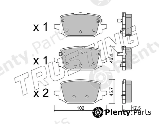 Trusting 1366.0 — Brake Pad Set, disc brake
