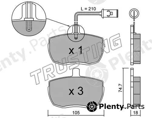 Trusting 018.5 — Brake Pad Set, disc brake