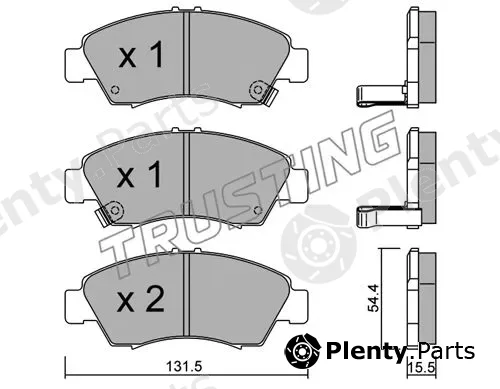 Trusting 140.0 — Brake Pad Set, disc brake