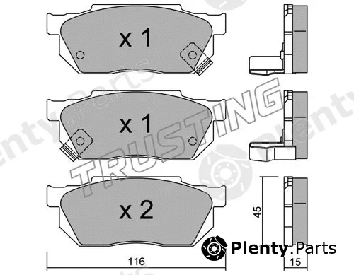 Trusting 256.1 — Brake Pad Set, disc brake
