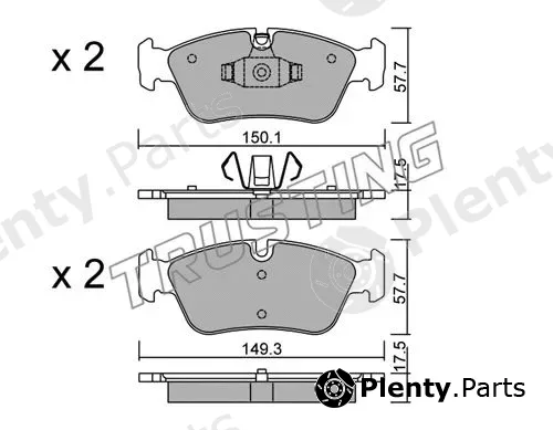 Trusting 656.0 — Brake Pad Set, disc brake