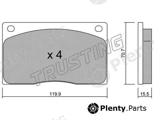 Trusting 091.0 — Brake Pad Set, disc brake