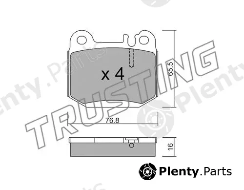 Trusting 580.0 — Brake Pad Set, disc brake