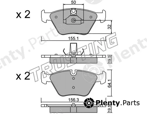 Trusting 216.5 — Brake Pad Set, disc brake