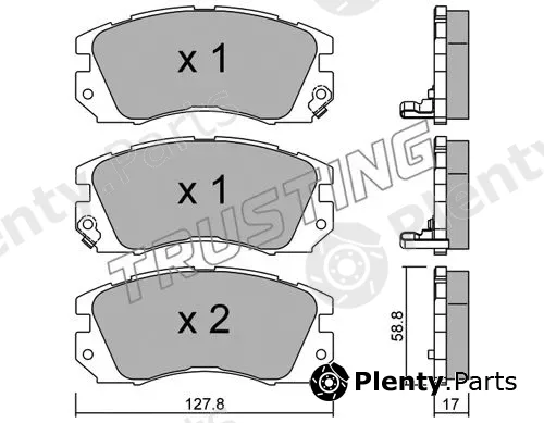 Trusting 142.0 — Brake Pad Set, disc brake