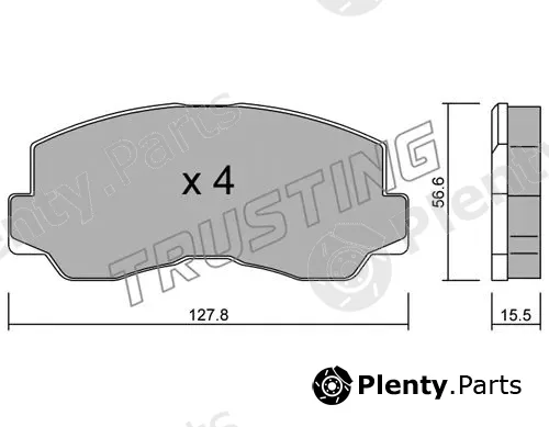 Trusting 114.0 — Brake Pad Set, disc brake