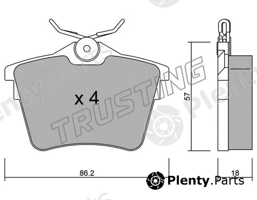 Trusting 618.0 — Brake Pad Set, disc brake