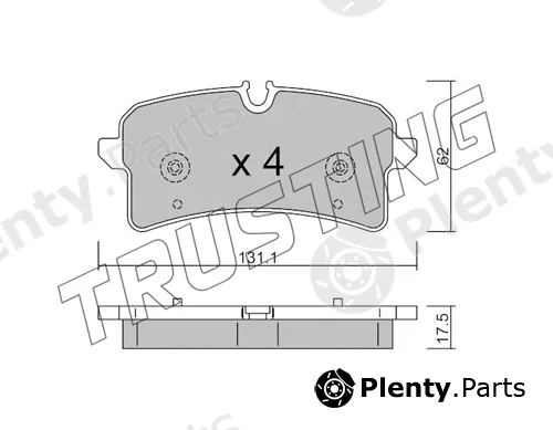 Trusting 1261.0 — Brake Pad Set, disc brake