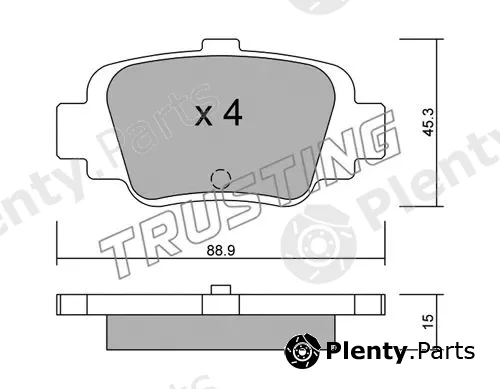 Trusting 758.0 — Brake Pad Set, disc brake